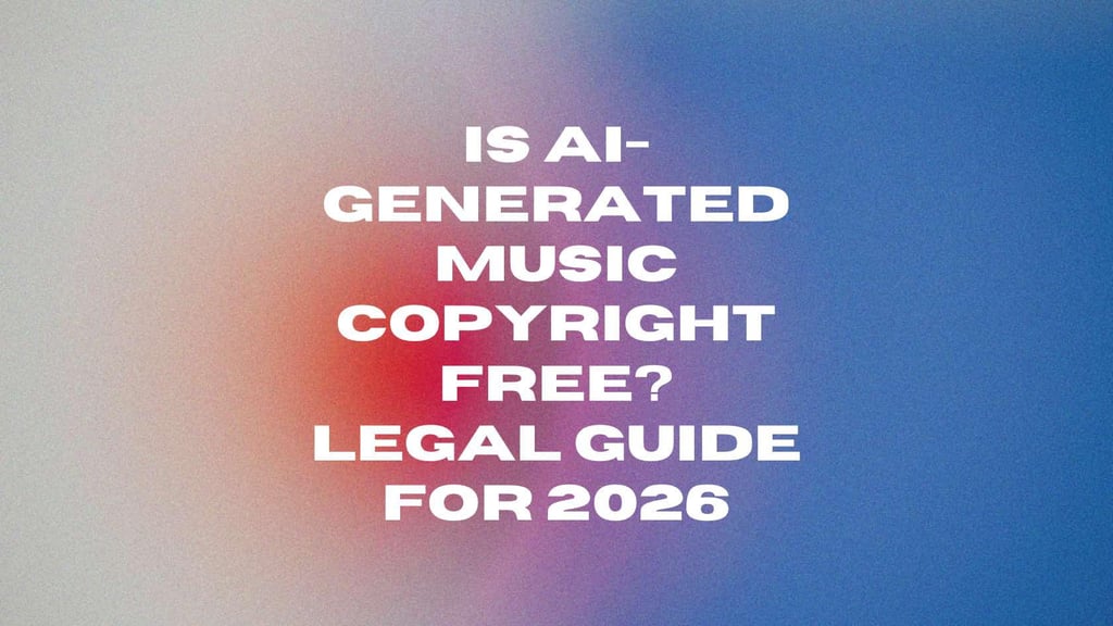 Is AI-Generated Music Copyright Free? Legal Guide for 2026