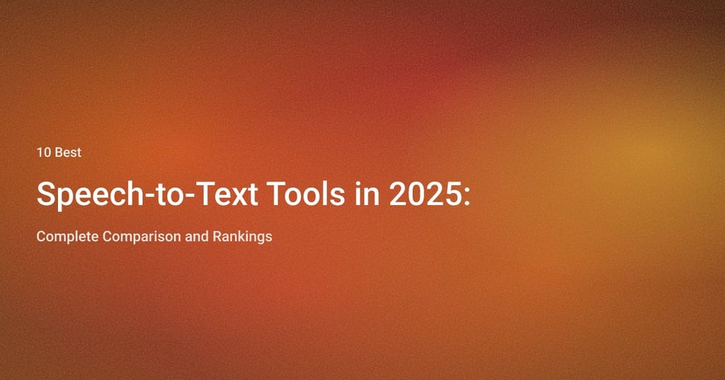 Les 10 meilleurs outils de reconnaissance vocale (Speech-to-Text) en 2026 : Comparaison complète et classements