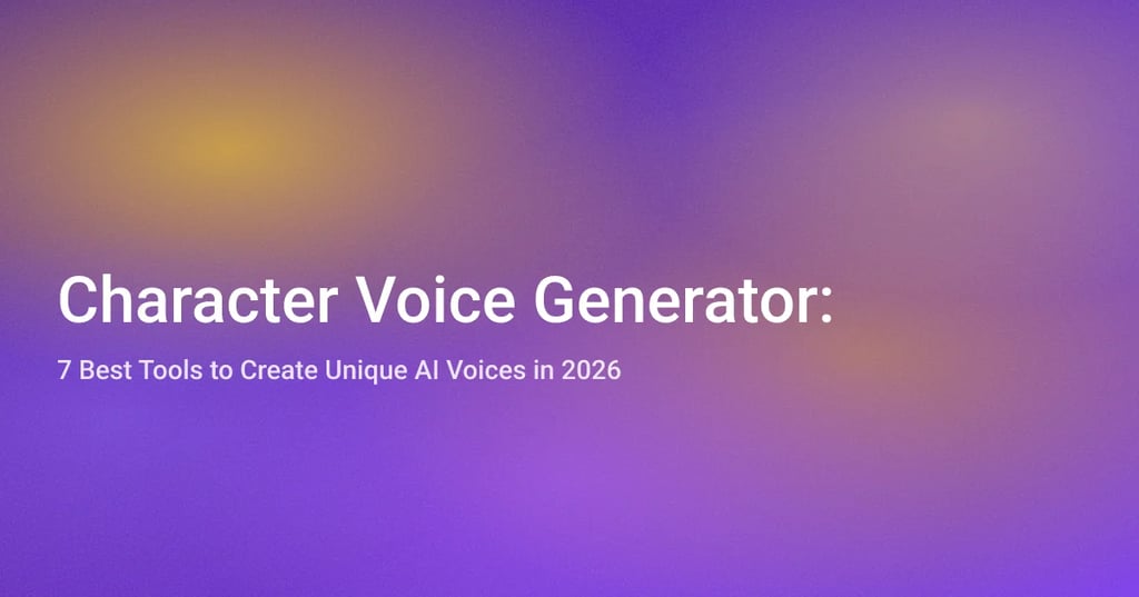 أفضل 7 مولدات أصوات شخصيات للألعاب والرسوم المتحركة (دليل 2026)