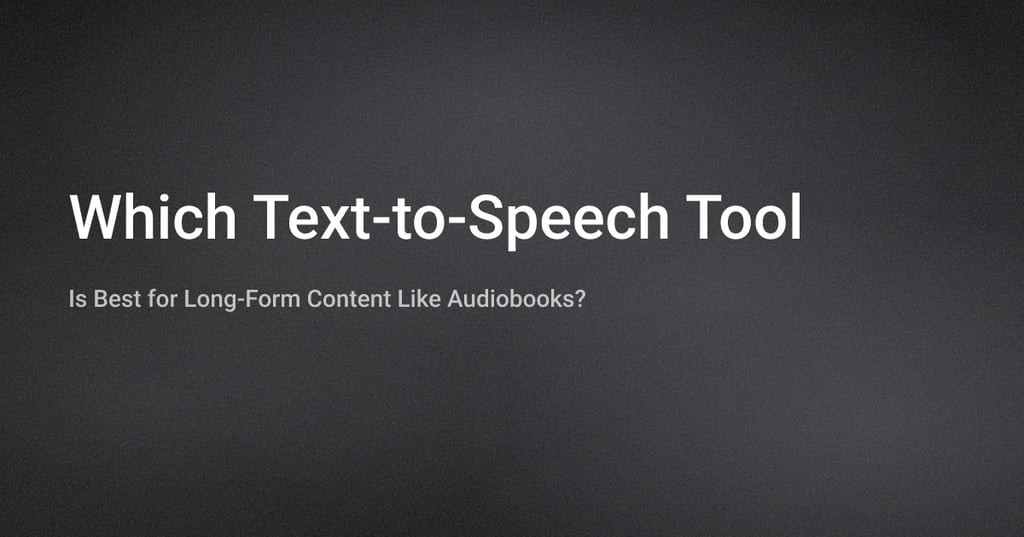 Beste TTS für Hörbücher 2026: Konsistenz bei Langform-Inhalten & Emotionssteuerung