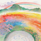 0327-老头水墨蓝色外套