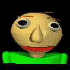 Baldi speaks into the school microphone