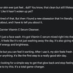 Garnier vaitamin c cleanser