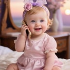 调侃可爱小女孩