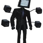 Large tv man