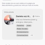 Daniela voz Alegre y Enérgica