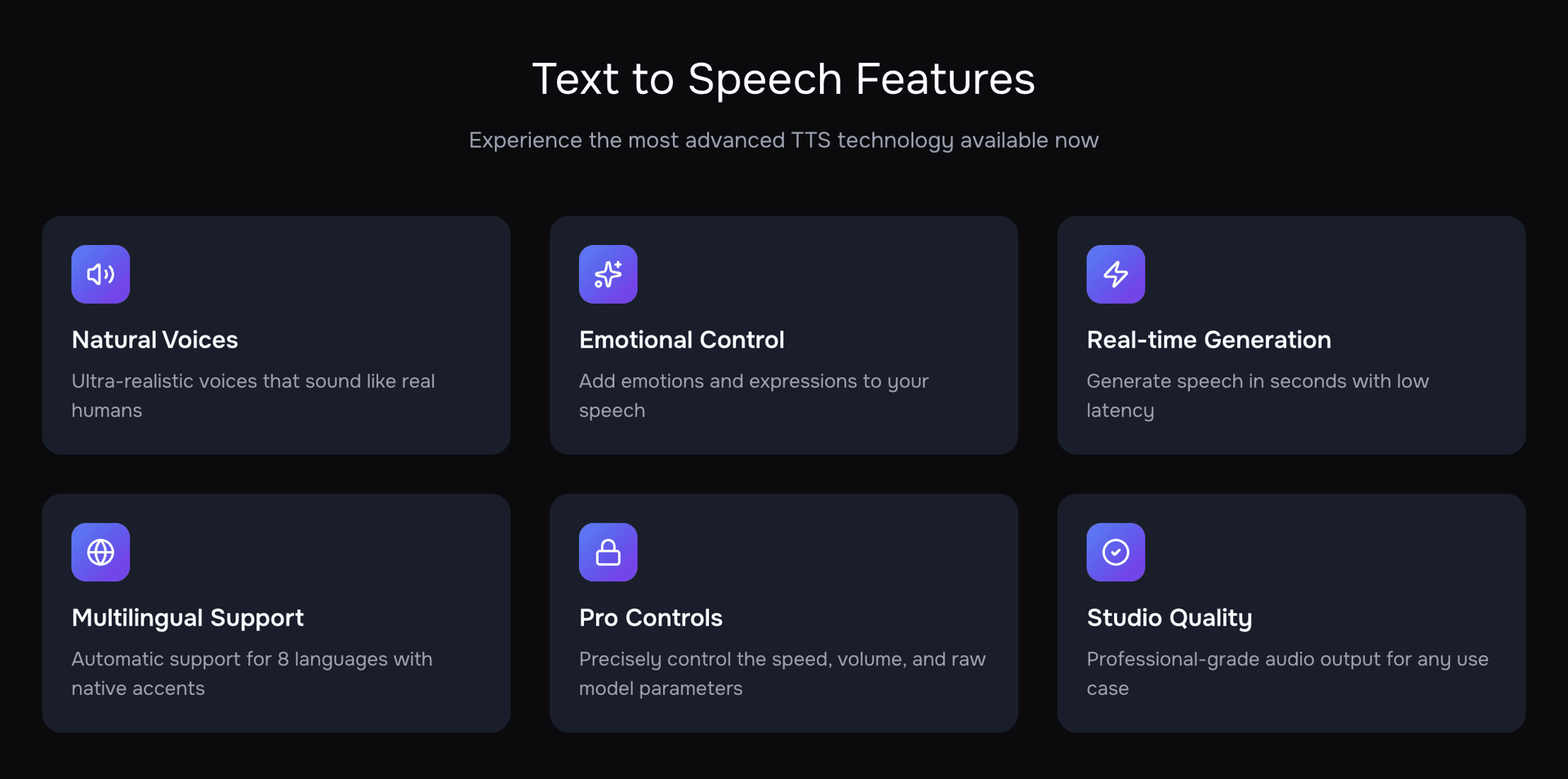 Text to Speech Features