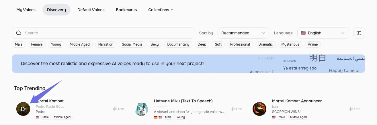 Fish Audio Discovery Preview