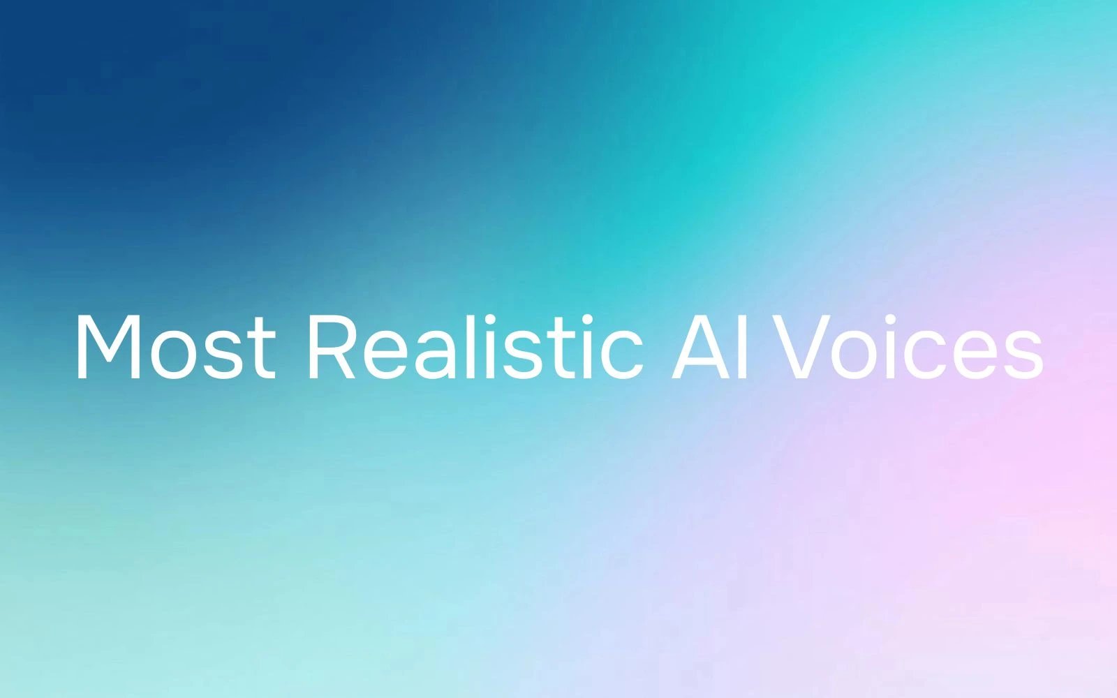 Most Realistic AI Voices 2026