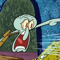 Squidward yelling